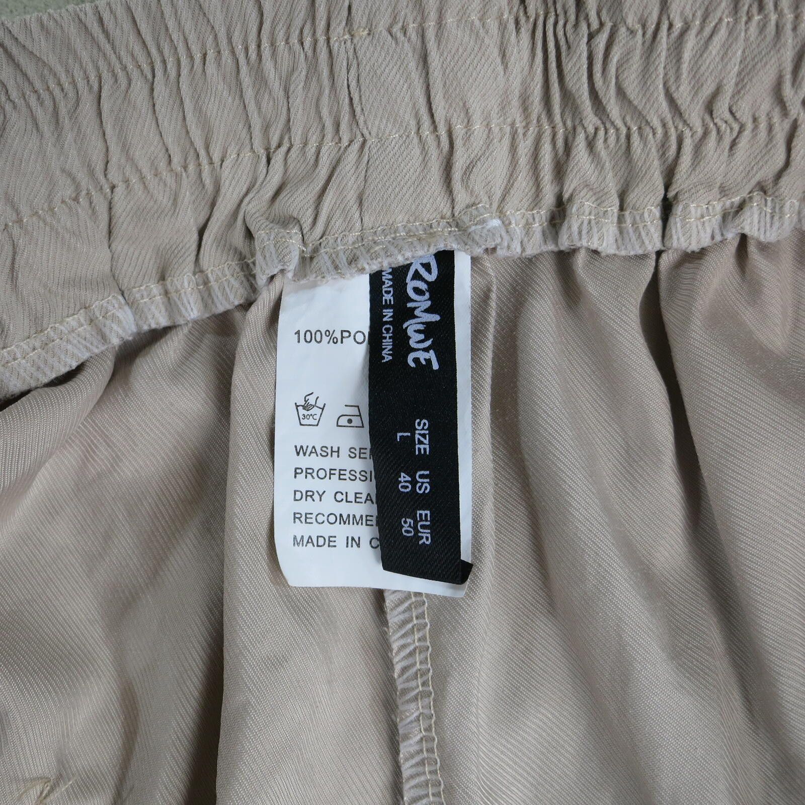 Romeo Gigli Romwe Rast:/C Beige Casual Drawstring Shorts Mens Large Size US 34 / EU 50 - 6 Thumbnail