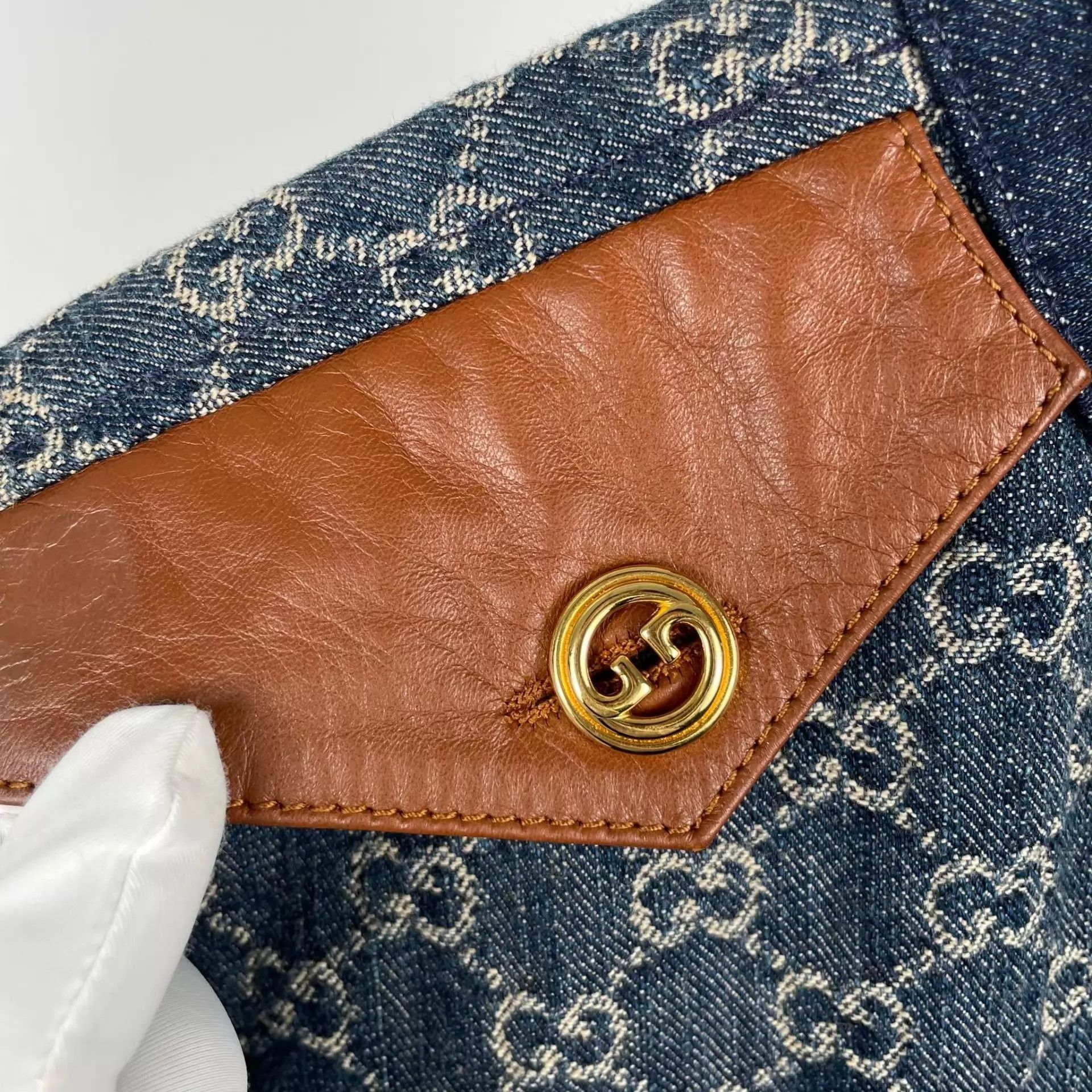 Gucci Gucci Denim Logo Print Blue Short Sleeve 36 Size XS / US 0-2 / IT 36-38 - 4 Thumbnail