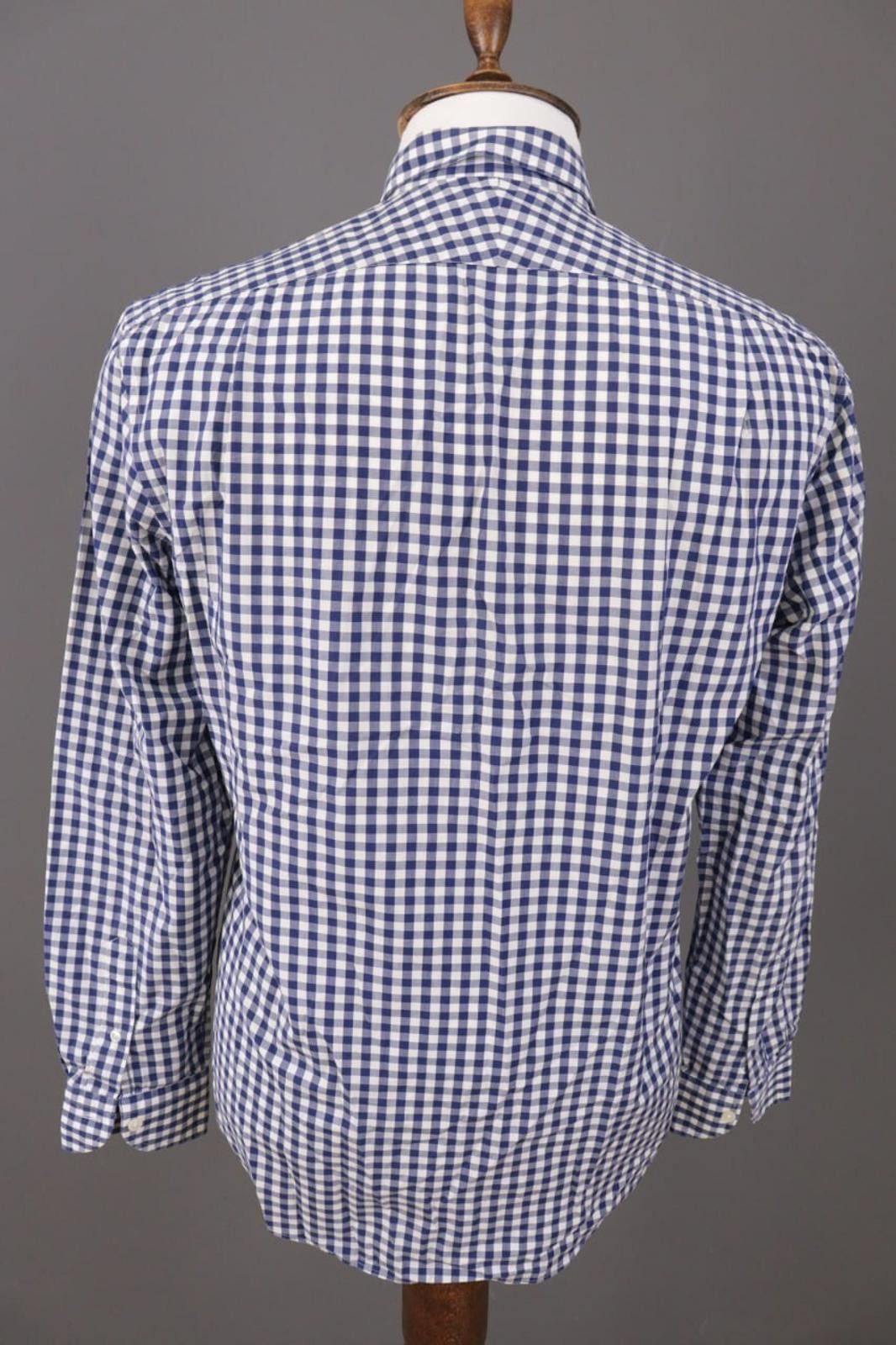 Gieves & Hawkes Gieves & Hawkes Blue Check Button Down Dress Shirt Size M Size US M / EU 48-50 / 2 - 7 Thumbnail