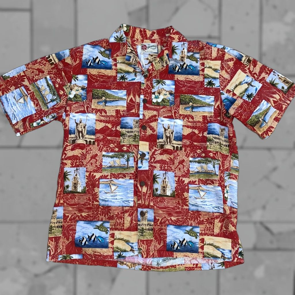 Hilo Hattie Hilo Hattie Hawaiian Original Red Hawaiian Shirt Mens L Size US L / EU 52-54 / 3 - 1 Thumbnail