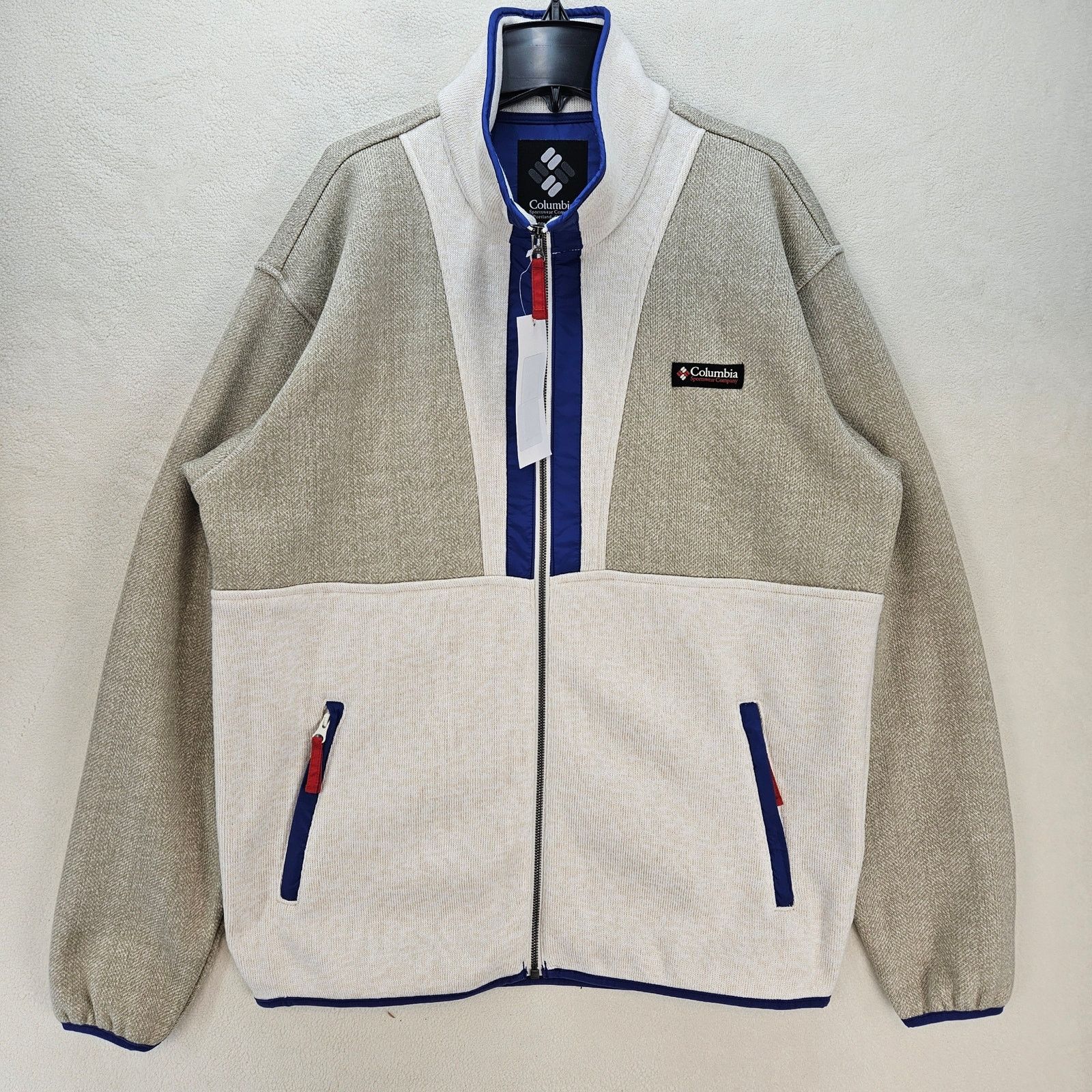 Columbia COLUMBIA MEN'S MEDIUM OG STYLE ZIP UP FLEECE JACKET GREY BEI Size US M / EU 48-50 / 2 - 1 Thumbnail