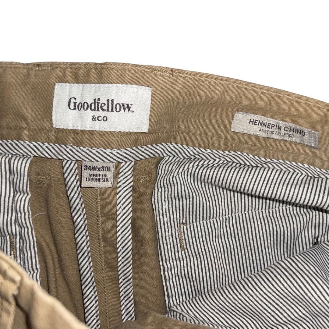 Other GoodFellow & Co Hennepin Chino Pants Tan Casual Preppy Size US 34 / EU 50 - 3 Thumbnail