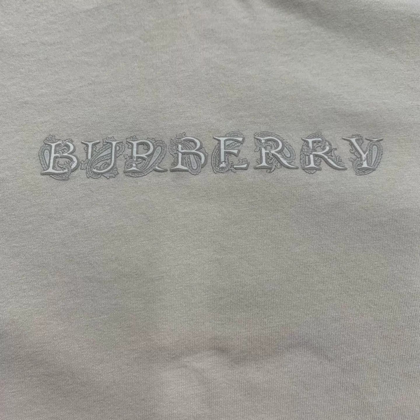 Burberry Burberry Cream Embroidered Logo SS Tee L 95 New Size US L / EU 52-54 / 3 - 6 Thumbnail
