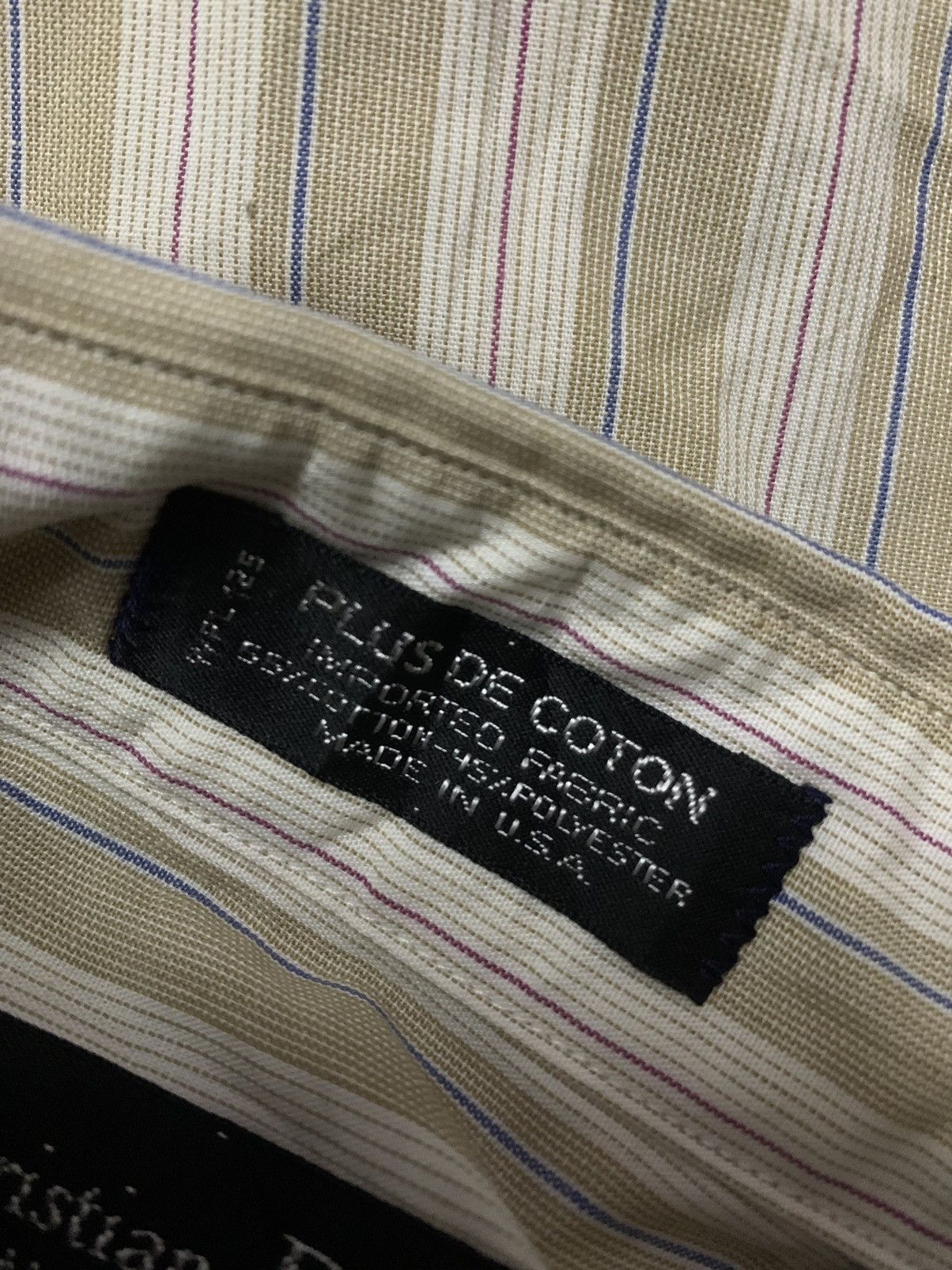Christian Dior Monsieur 💥Vtg Christian Dior Monsieur Stripe Button Shirt Size US XL / EU 56 / 4 - 7 Thumbnail