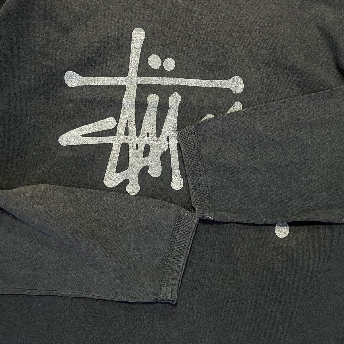 Stussy Faded Stussy Big Logo Long Sleeves TShirt Size US M / EU 48-50 / 2 - 14 Thumbnail