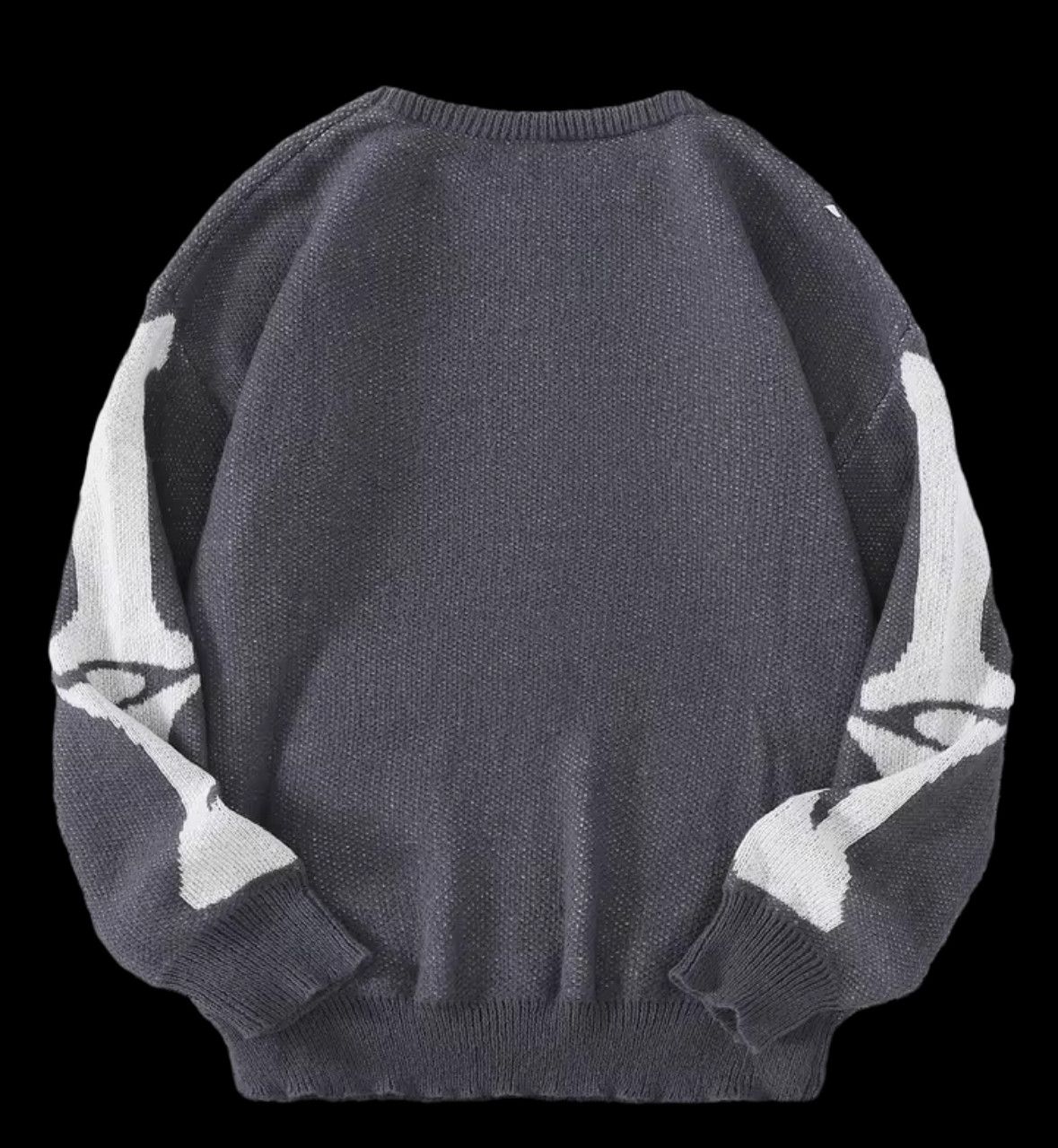 Japanese Brand Streetwear Bone Skeleton Sweater Jacquard Knitted Sweatshirt Size US XXL / EU 58 / 5 - 2 Thumbnail