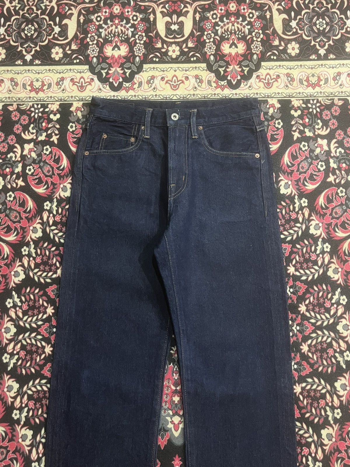 Vintage Vintage Cepo Craft Raw Indigo Straight Leg Selvedge Jeans Size US 28 / EU 44 - 4 Thumbnail