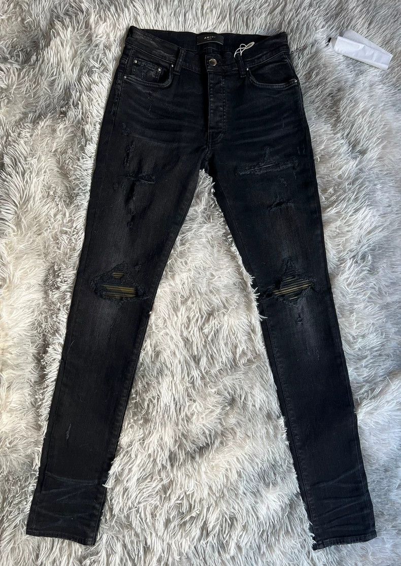 Amiri Amiri leather black jean Size US 30 / EU 46 - 1 Thumbnail