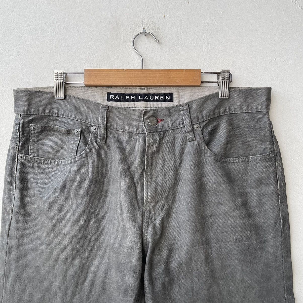 Ralph Lauren Archival Ralph Lauren Straight Fit Coated Cotton Trousers Size US 32 / EU 48 - 6 Thumbnail