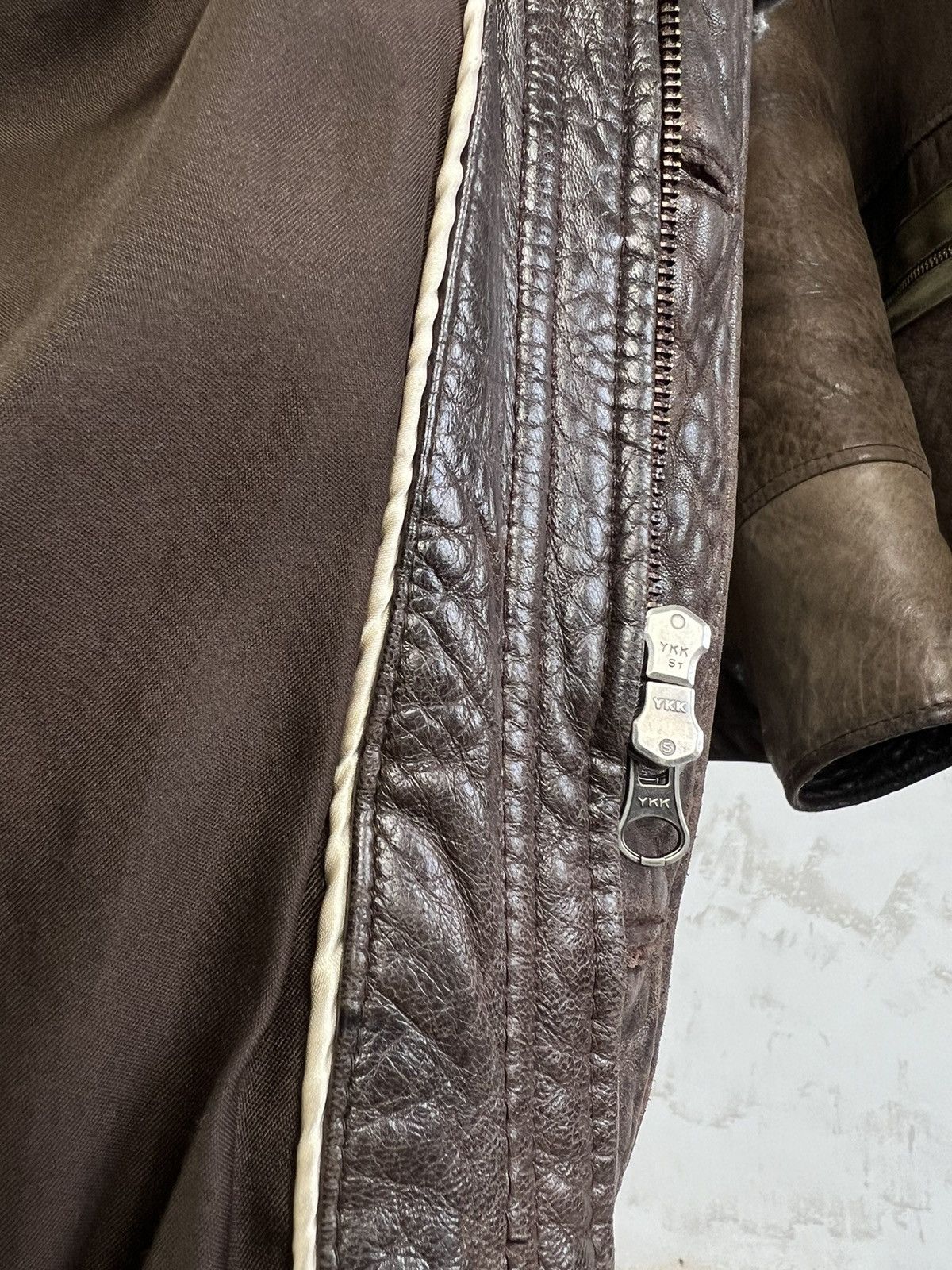Genuine Leather Vintage HM Since 1976 Leather Jacket Size L - XL Size US XL / EU 56 / 4 - 9 Thumbnail
