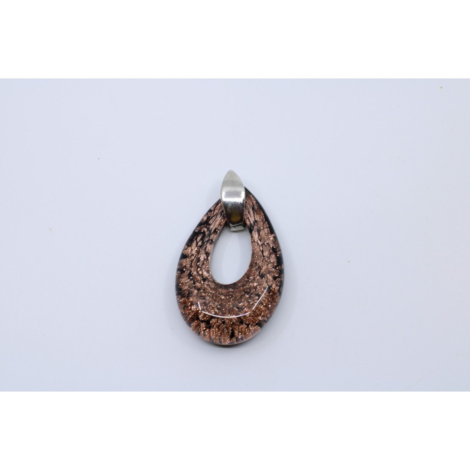 Murano MURANO Glass Made by Tagliapietra Copper Tear Drop Pendant Size ONE SIZE - 2 Thumbnail