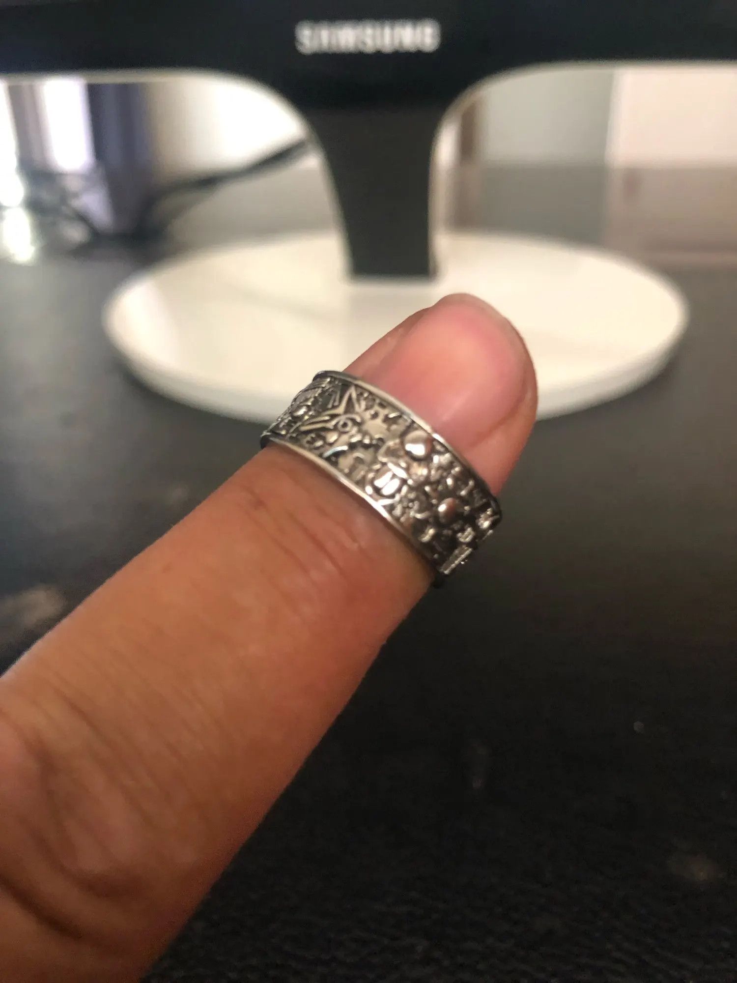 Jewelry × Vintage Resizable Egyptian Gods Horus Anubis Pharaoh Ring Size ONE SIZE - 4 Thumbnail