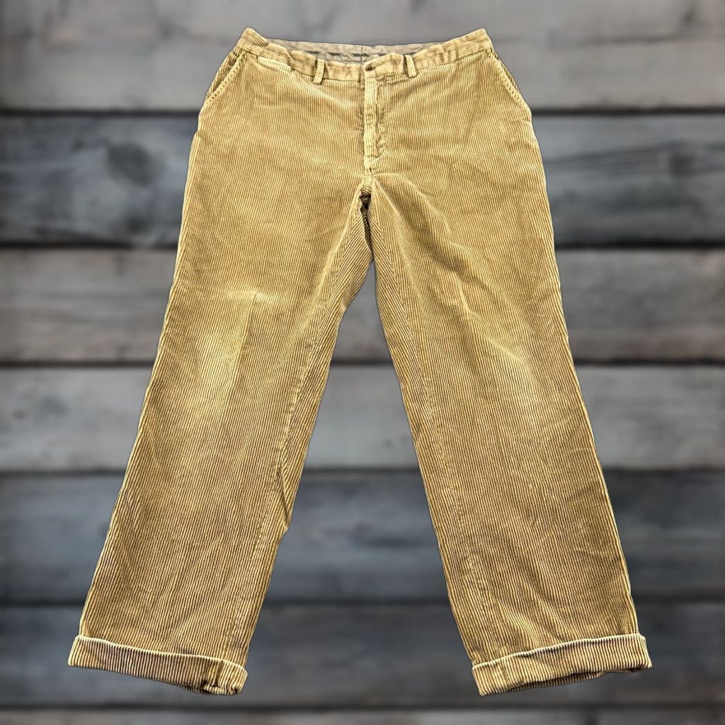 Polo Ralph Lauren VINTAGE Polo Ralph Lauren Pants Men 38x32 Brown Corduroy Classic Fit Straight Wide Wale Chino Casual Mens Supervised by Polo Ralph Lauren? Size US M / EU 48-50 / 2 - 1 Thumbnail