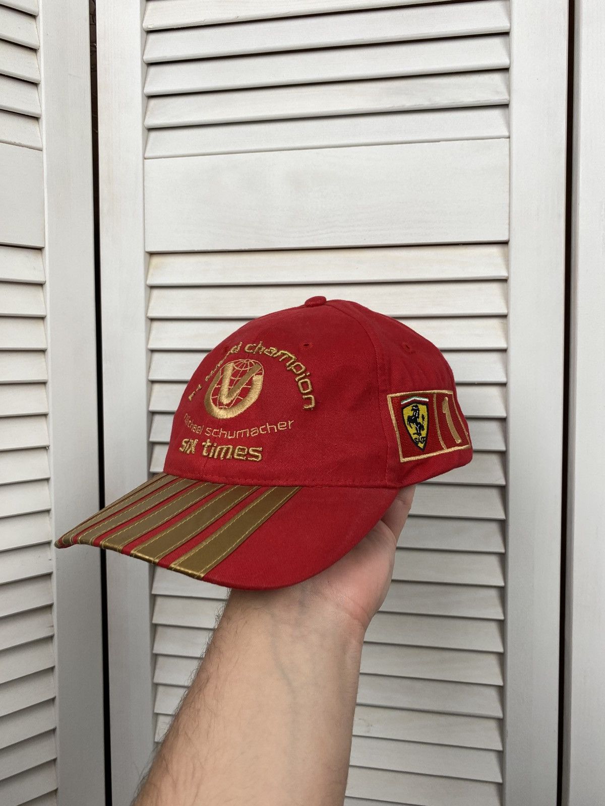 Ferrari F1 WORLD CHAMPION 7 TIMES HAT MICHAEL SCHUMACHER FERARRI CAP Size ONE SIZE - 1 Thumbnail