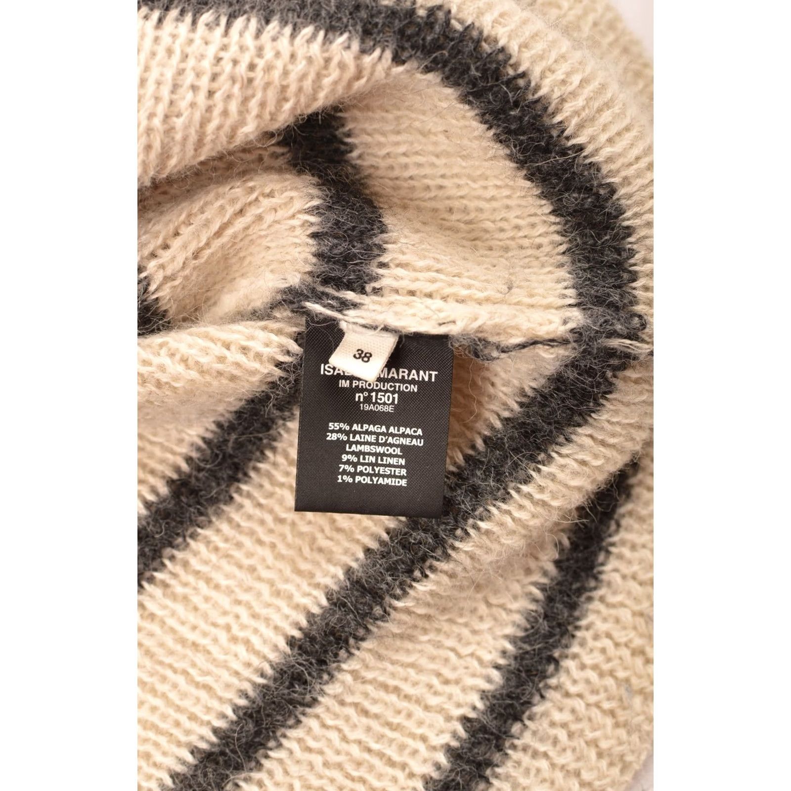 Isabel Marant Isabel Marant Etoile Ws Ivory Stripe Puff Sleeve Alpaca Blend Cozy Sweater Sz 38 Size XS / US 0-2 / IT 36-38 - 5 Thumbnail