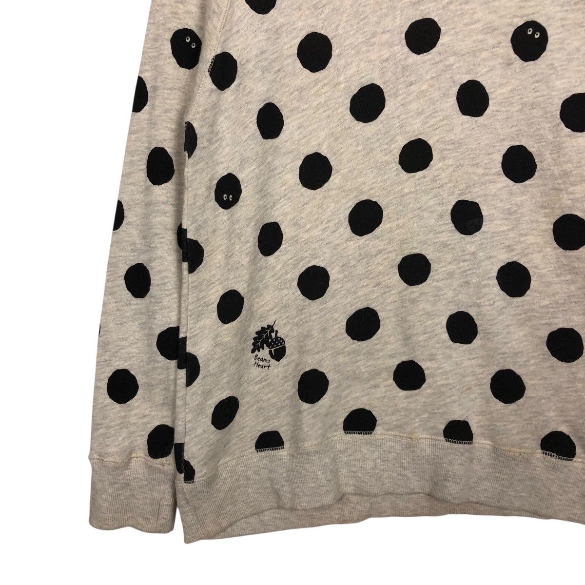 Japanese Brand BEAMS HEART Polka Dot Crewneck Sweatshirt Issey Miyake Size US M / EU 48-50 / 2 - 5 Thumbnail