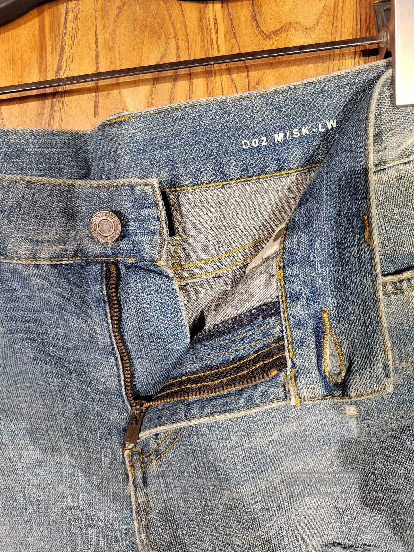 Saint Laurent Paris Saint Laurent Distressed Denim Jeans. Size US 30 / EU 46 - 2 Thumbnail