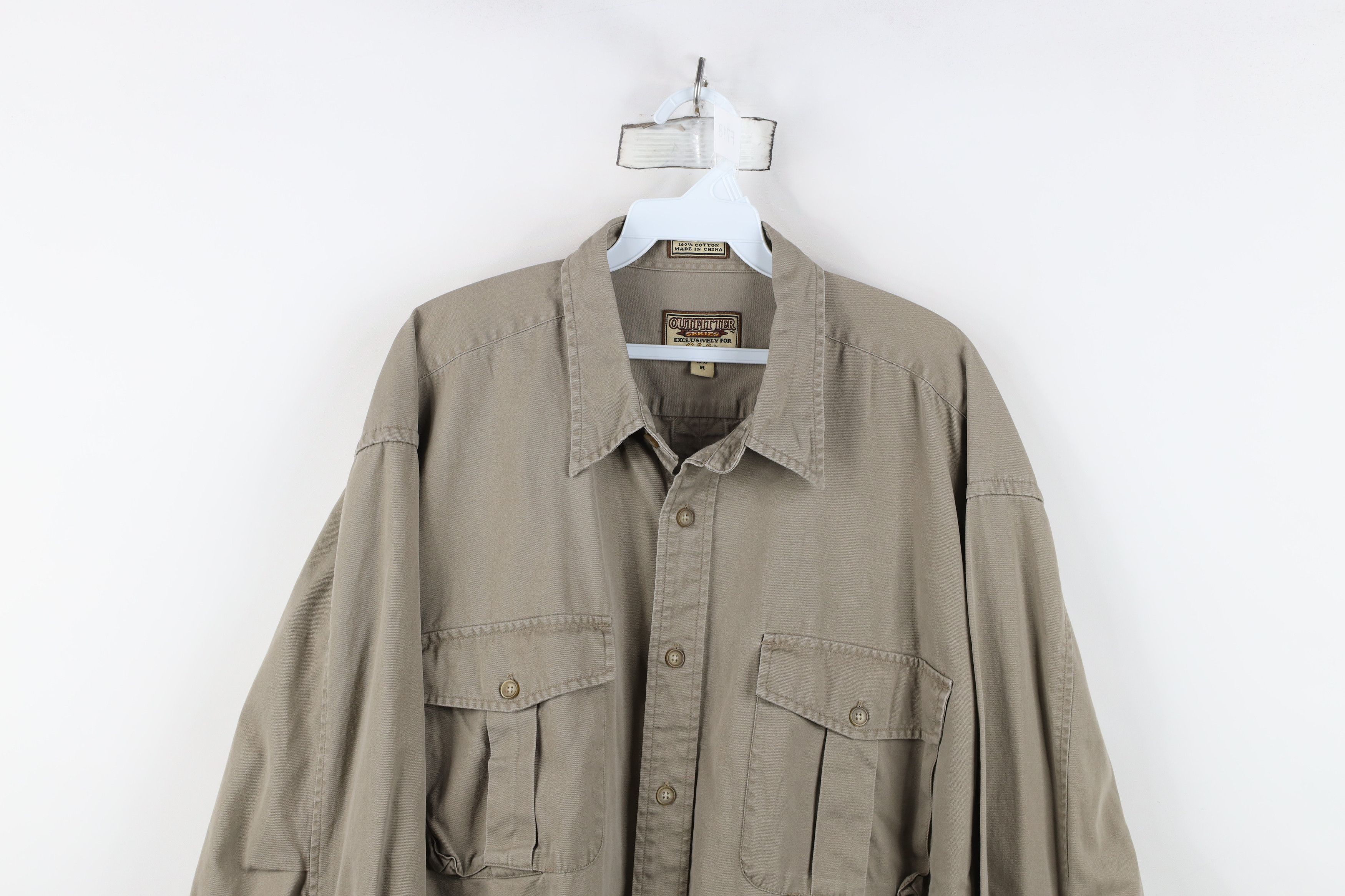 Cabelas Vintage 90s Y2K Cabelas Safari Bush Button Shirt Beige Size US XL / EU 56 / 4 - 2 Thumbnail