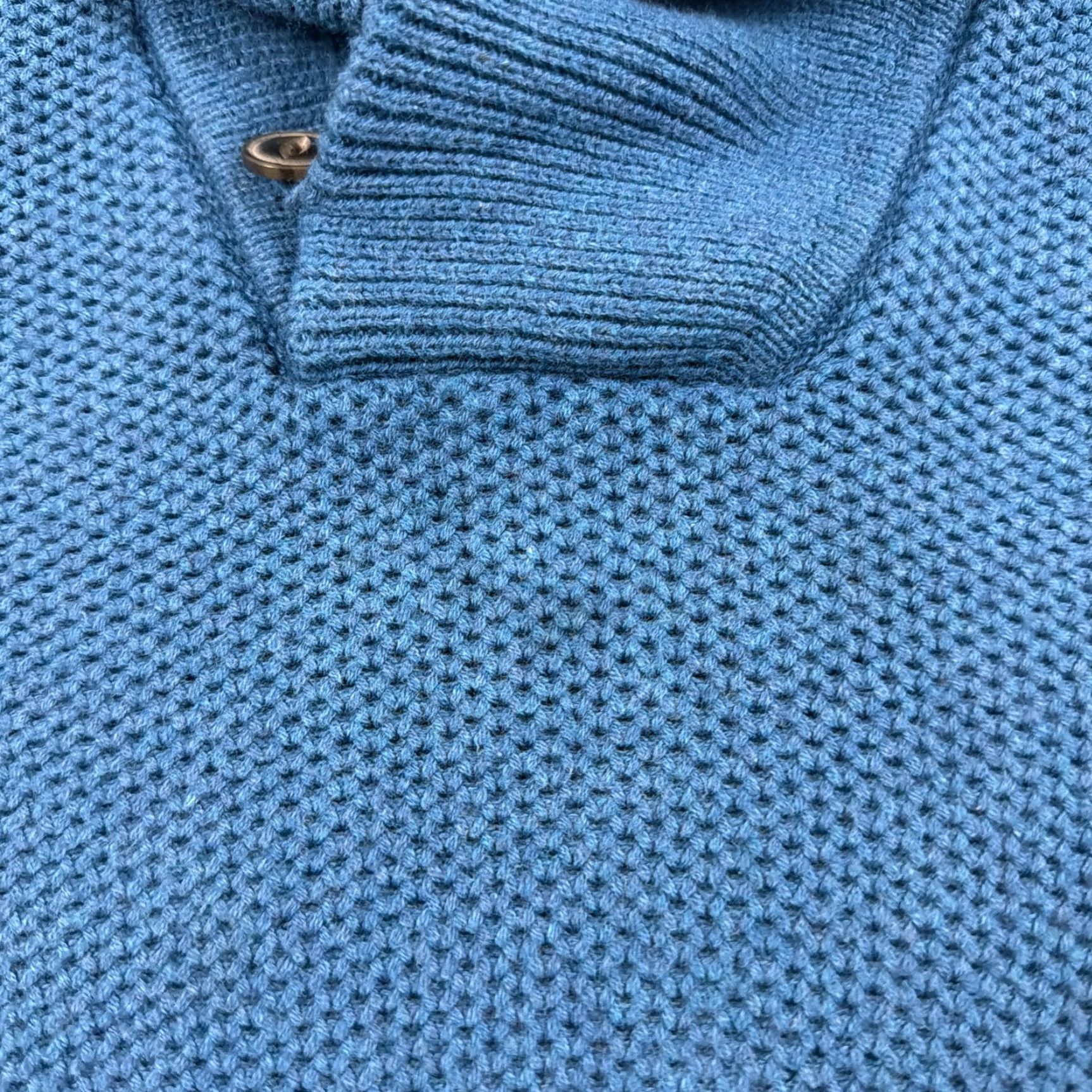 Tommy Hilfiger Tommy Hilfiger Sweater Mens L Blue Knit Merino Wool Pima Cotton Shawl Collar Logo Pullover Casual Size US L / EU 52-54 / 3 - 3 Thumbnail
