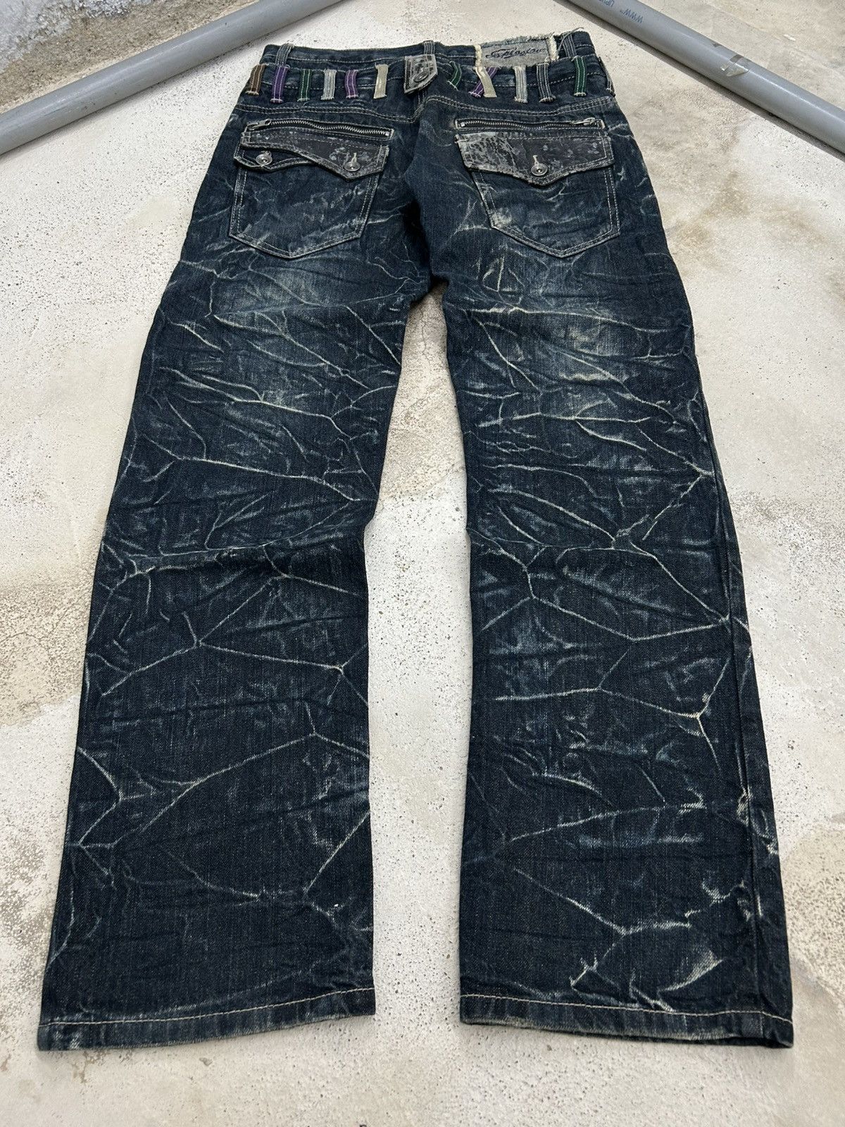 Japanese Brand Y2k Baggy Jeans Explosion Brand Clawn Marks Design Size US 30 / EU 46 - 2 Thumbnail