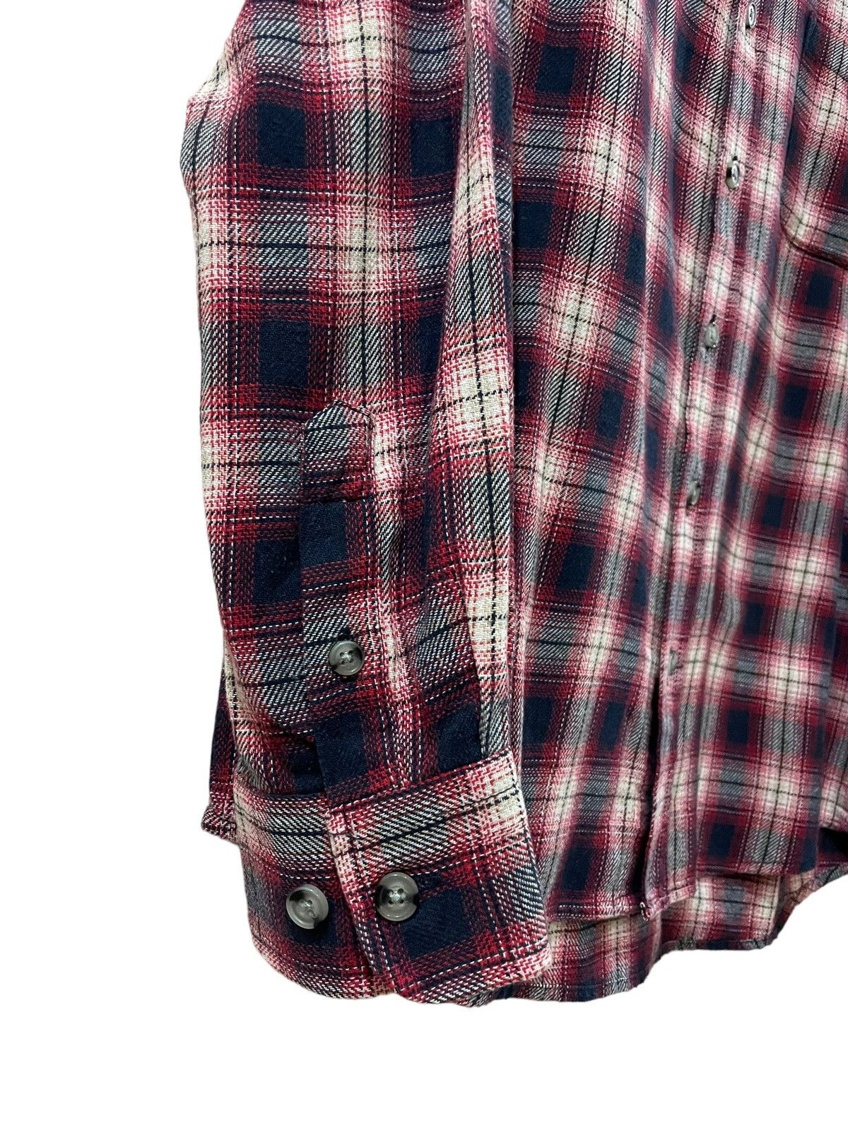 Flannel × Japanese Brand Vintage Uniqlo Travis Scott Style Tartan Plaid Flannel Size US L / EU 52-54 / 3 - 5 Thumbnail