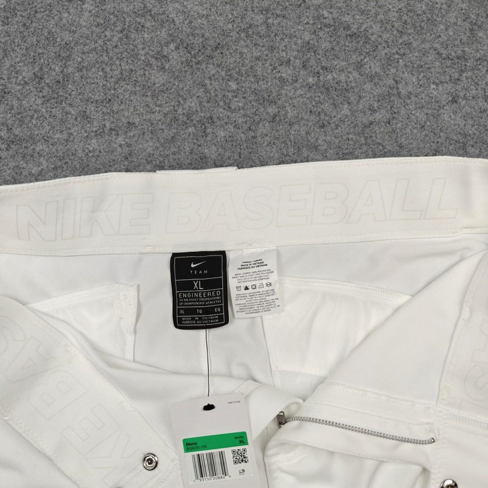 Nike Nike Baseball Pants Mens XL White Tapered Ankle Zip Pockets Breathable New Size US 36 / EU 52 - 6 Thumbnail