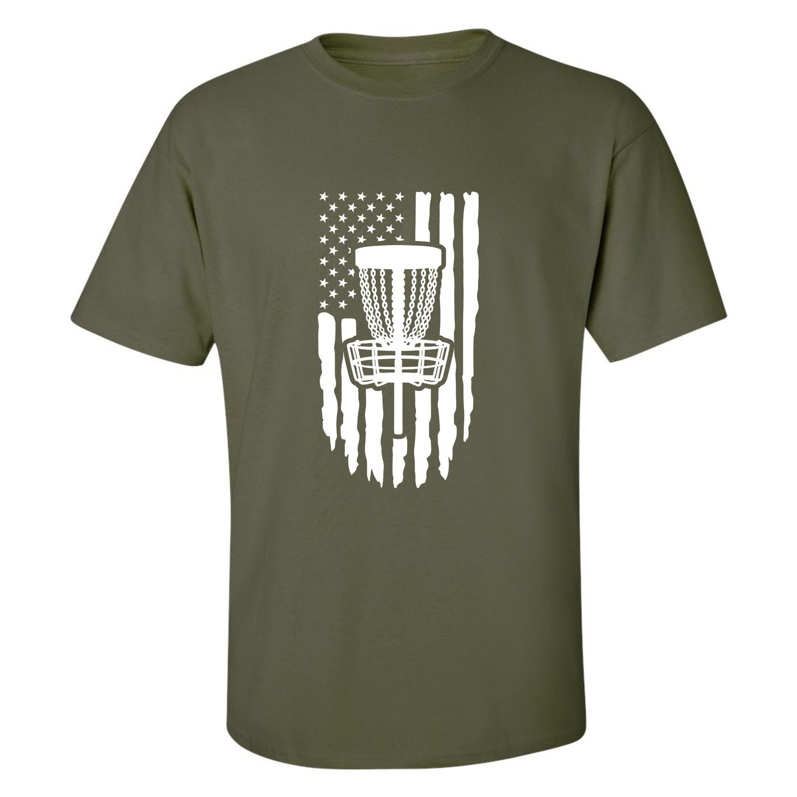 Gildan Disc Golf Shirt American Flag PATRIOTIC Discgolfing T-Shirt Size US L / EU 52-54 / 3 - 7 Thumbnail