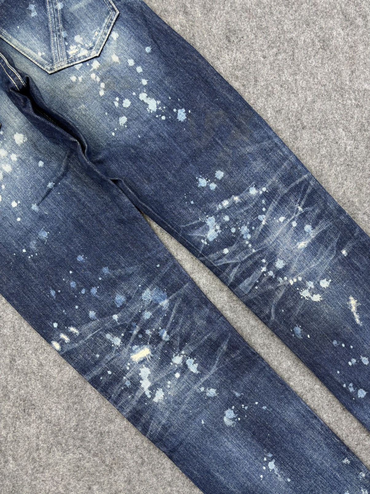 💥Insane Style💥Vanquish Paint Spltter Distressed Denim F707