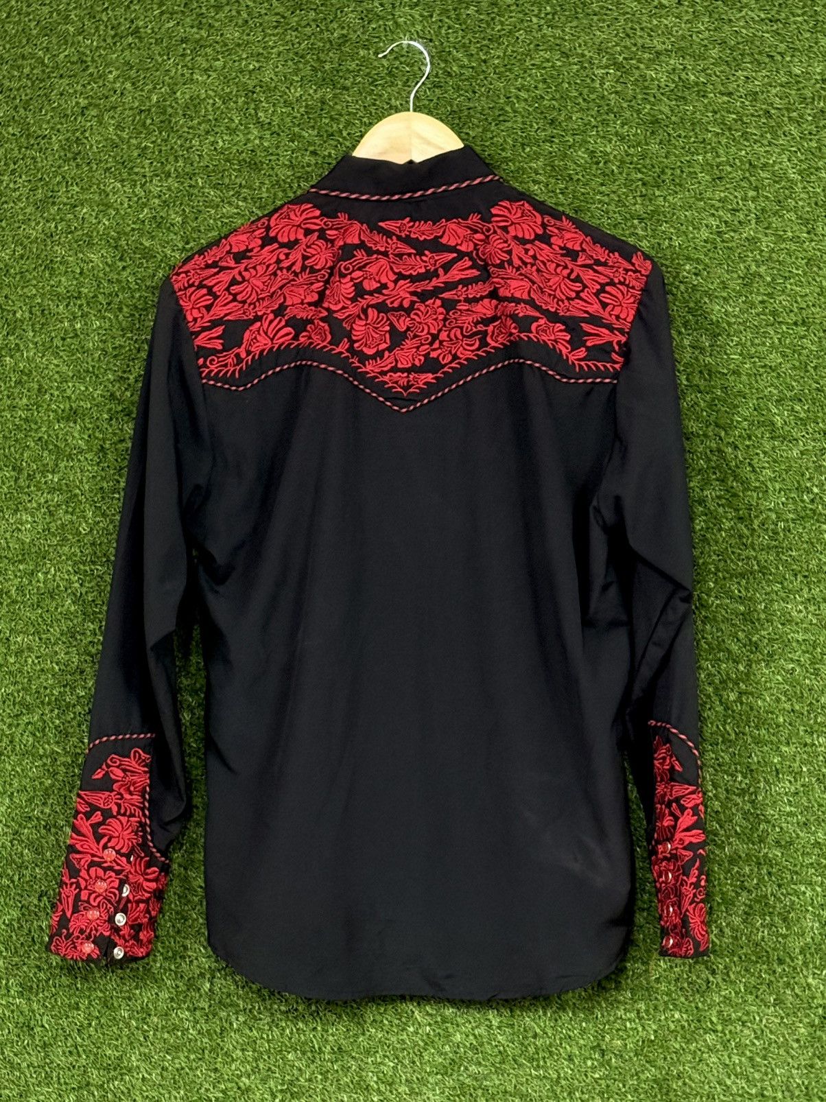 Vintage Vintage Cowboy Embroidery Western Yoke Black Shirt Medium Size US M / EU 48-50 / 2 - 5 Thumbnail