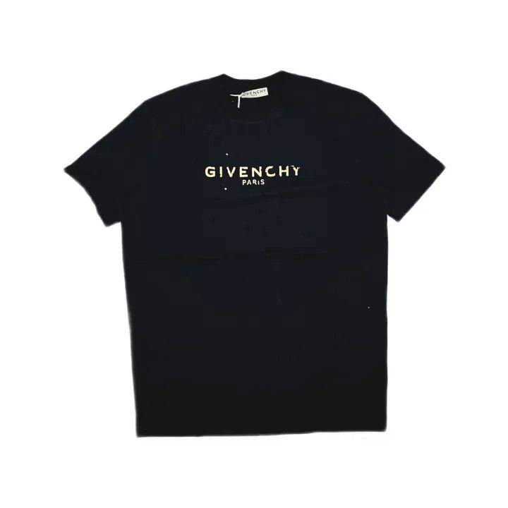 Givenchy Givenchy Black Distressed Logo T-Shirt Size XS / US 0-2 / IT 36-38 - 1 Thumbnail