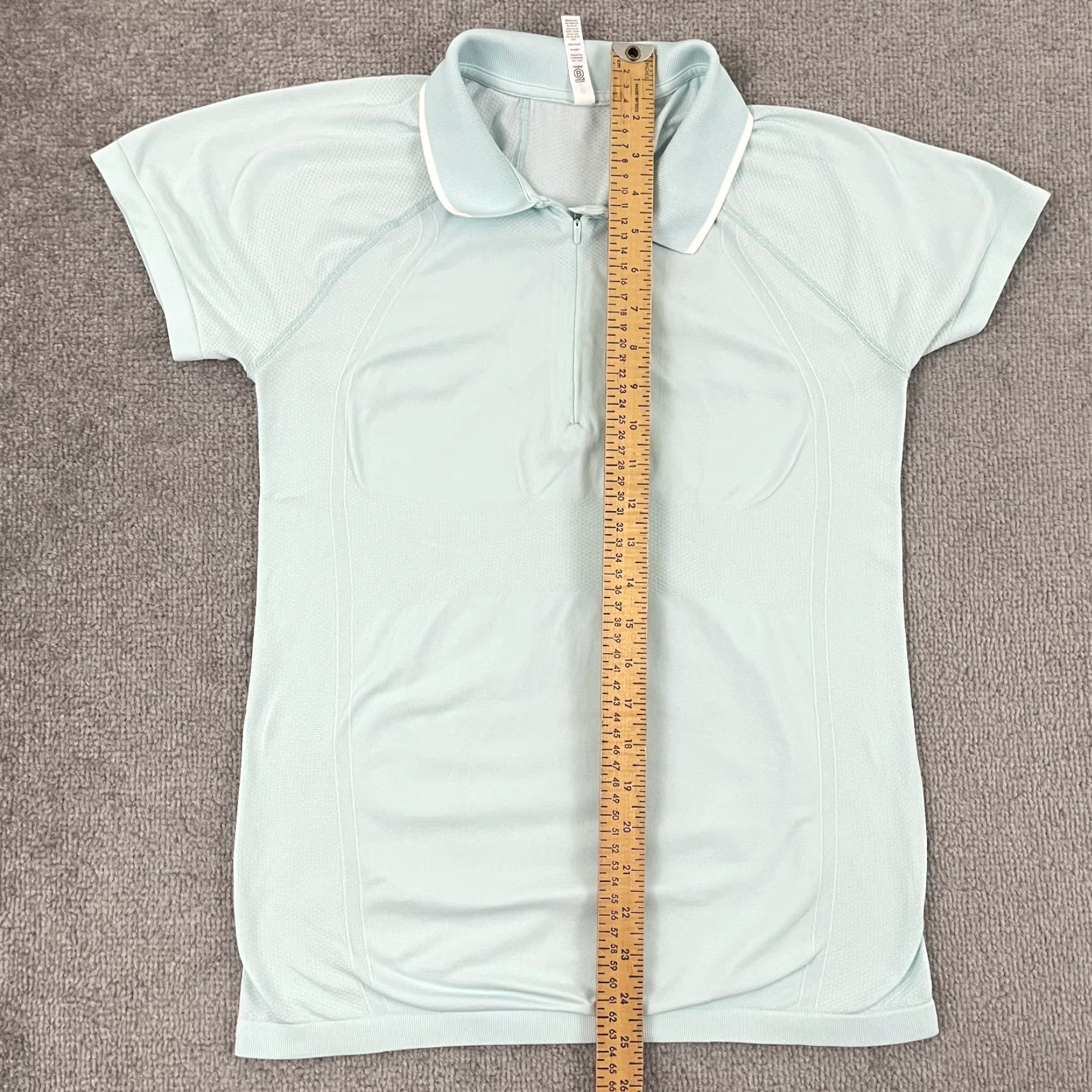 Athleta Athleta Momentum Polo Tee Shirt Womens Large Light Blue Golf Tennis Zip 556401 Size L / US 10 / IT 46 - 4 Thumbnail