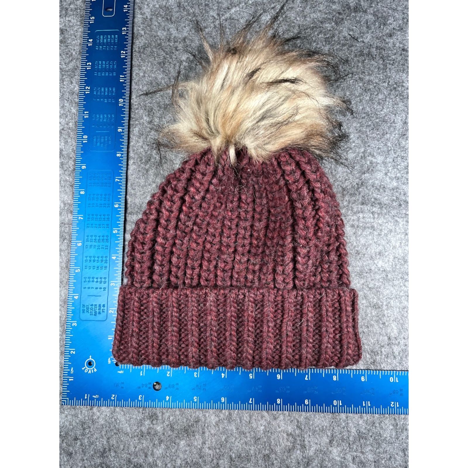 Vintage Ross BeanieToque One Size Purple Knit Wool Blend Adult Hats Mens Size ONE SIZE - 4 Thumbnail