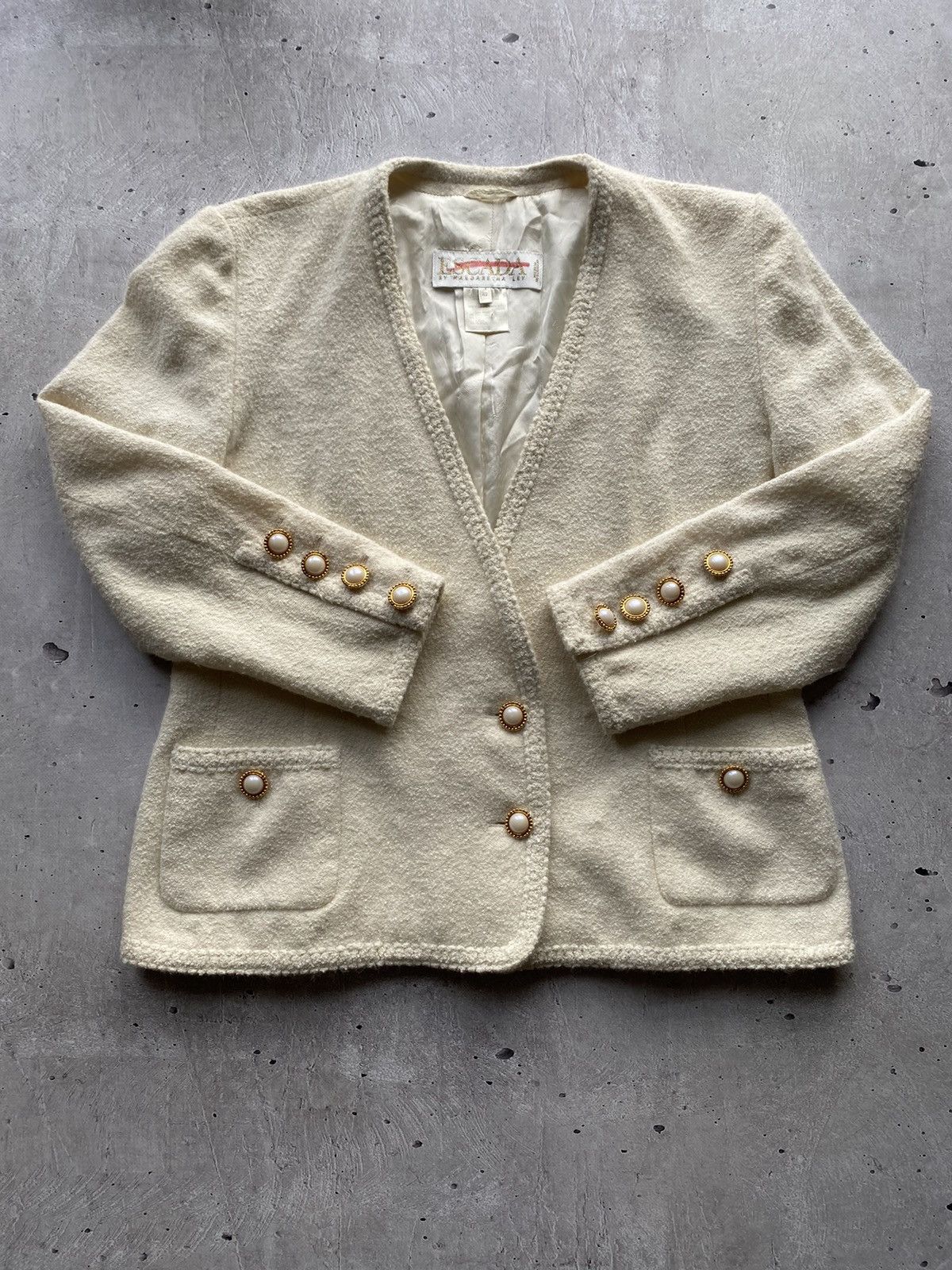 Escada Rare Escada by Margaretha Ley Schurwolle Alpaka Wool Blazer Size M / US 6-8 / IT 42-44 - 2 Thumbnail