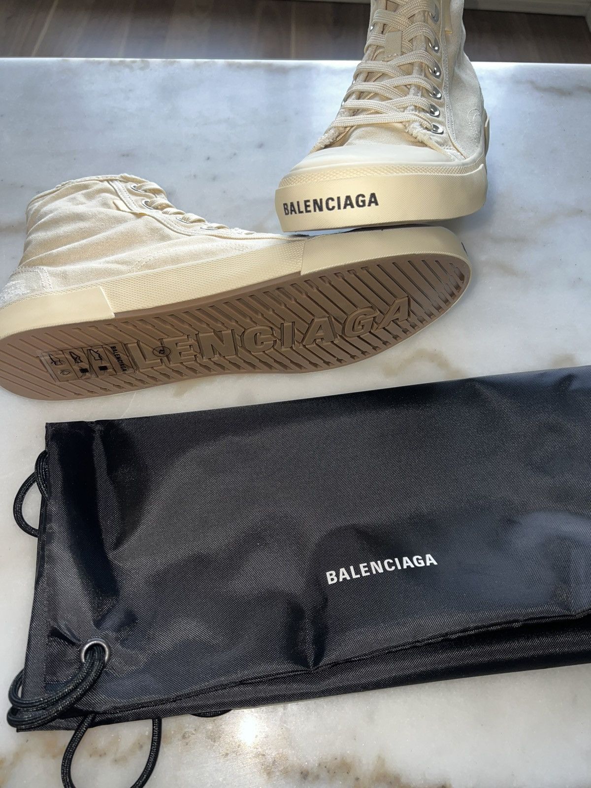 Balenciaga Balenciaga Paris High Top ‘Destroyed - White’ Sneakers Size US 9 / EU 42 - 8 Thumbnail