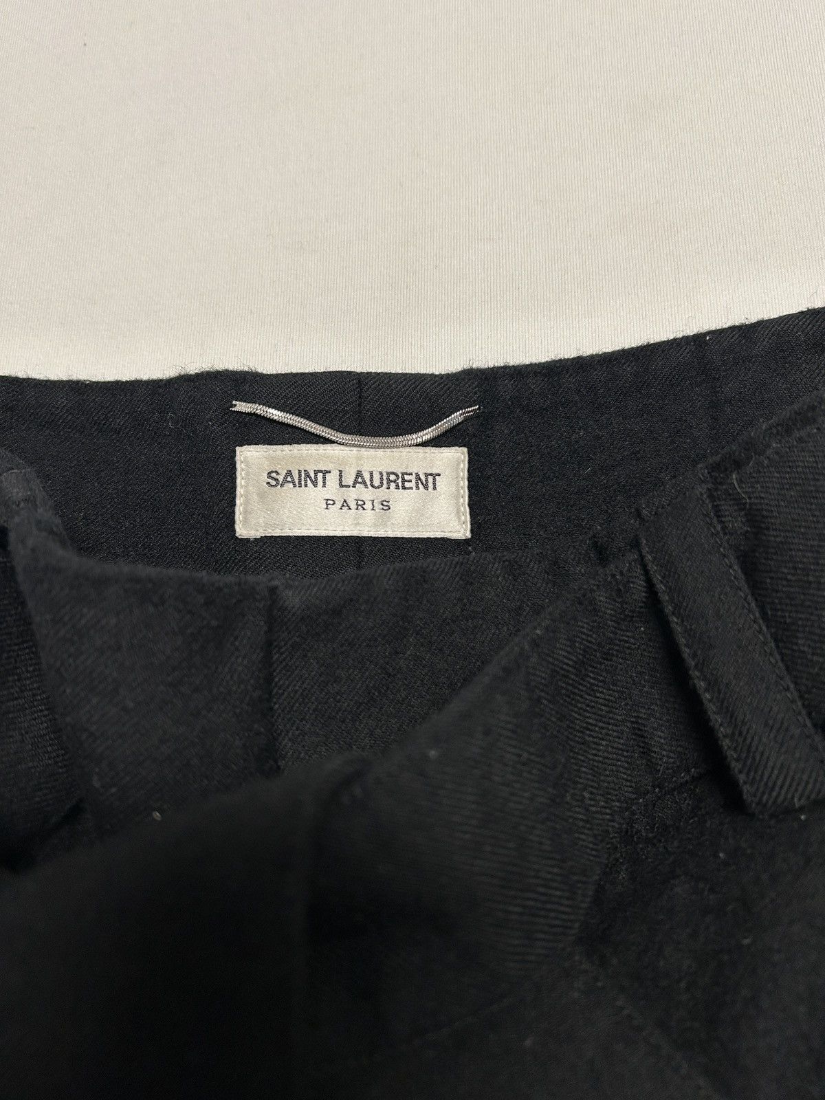 Saint Laurent Paris FW2017 Palazzo Belted Wool Trousers Size US 30 / EU 46 - 5 Thumbnail