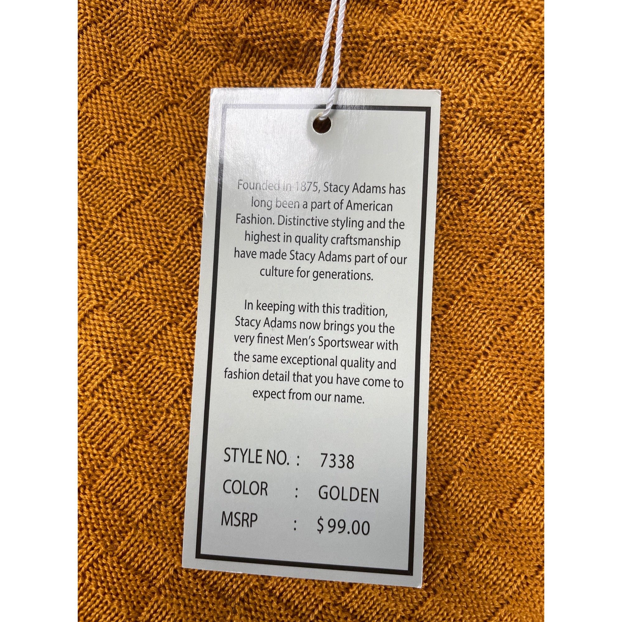 Stacy Adams Stacy Adams Mens Gold Rust Knit Casual Dress Sweater Size 3X Size US XXL / EU 58 / 5 - 8 Thumbnail