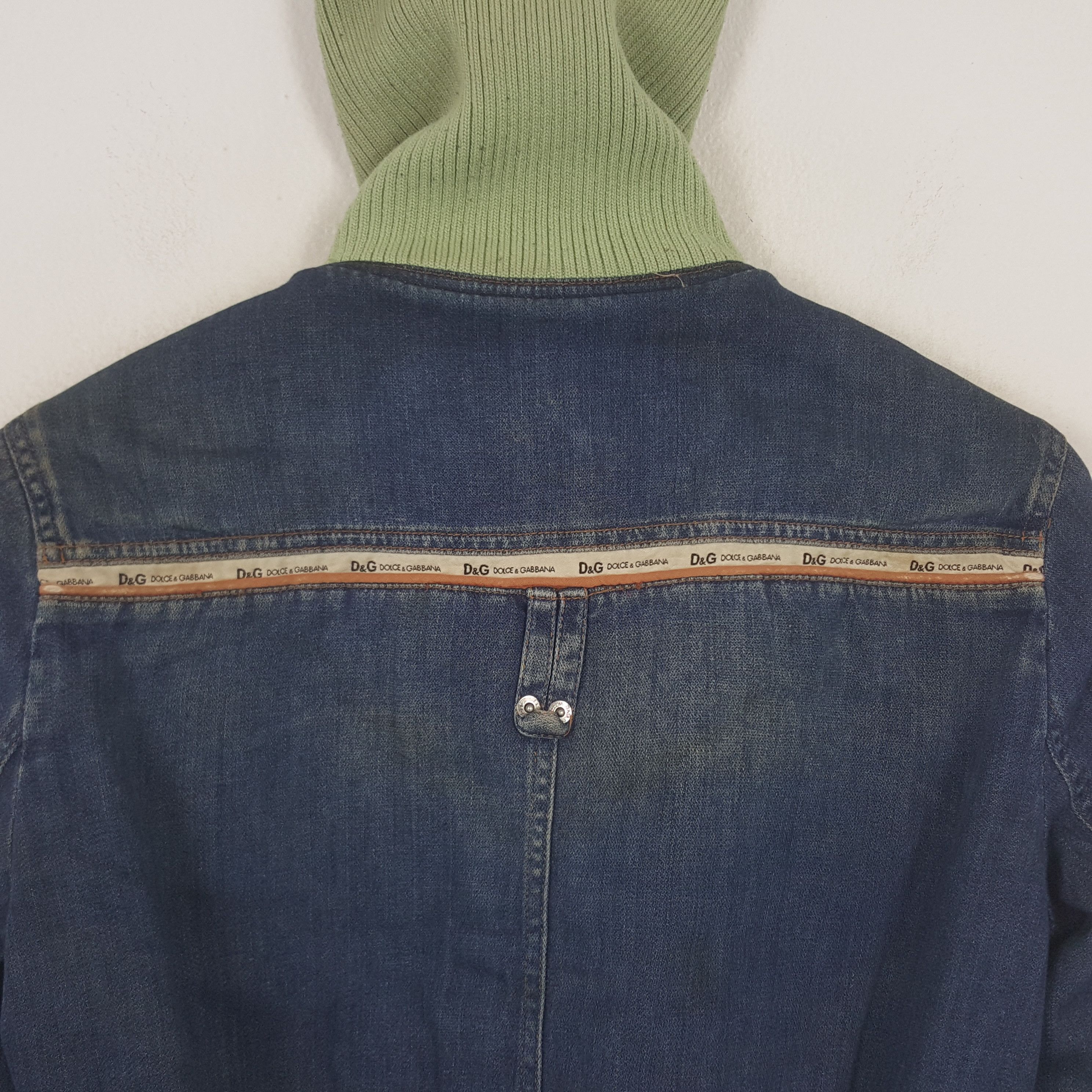 Dolce & Gabbana Vintage Dolce & Gabbana Denim Zipper Turtleneck Jacket Size S / US 4 / IT 40 - 4 Thumbnail
