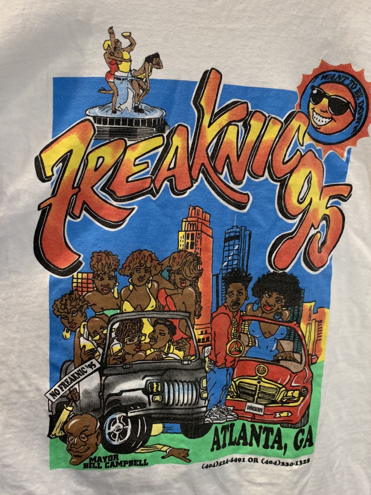Rap Tees × Vintage *RARE* Vintage 1995 Freaknic Freaknik Atlanta Rap Tee Shirt Size US XL / EU 56 / 4 - 2 Thumbnail