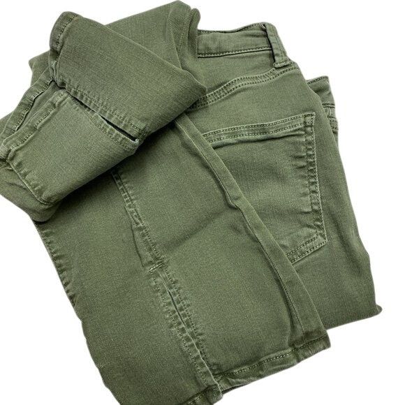 Free People Free People Army Green Cropped Bootcut Jeans Size 25" / US 0 / IT 36 - 6 Thumbnail