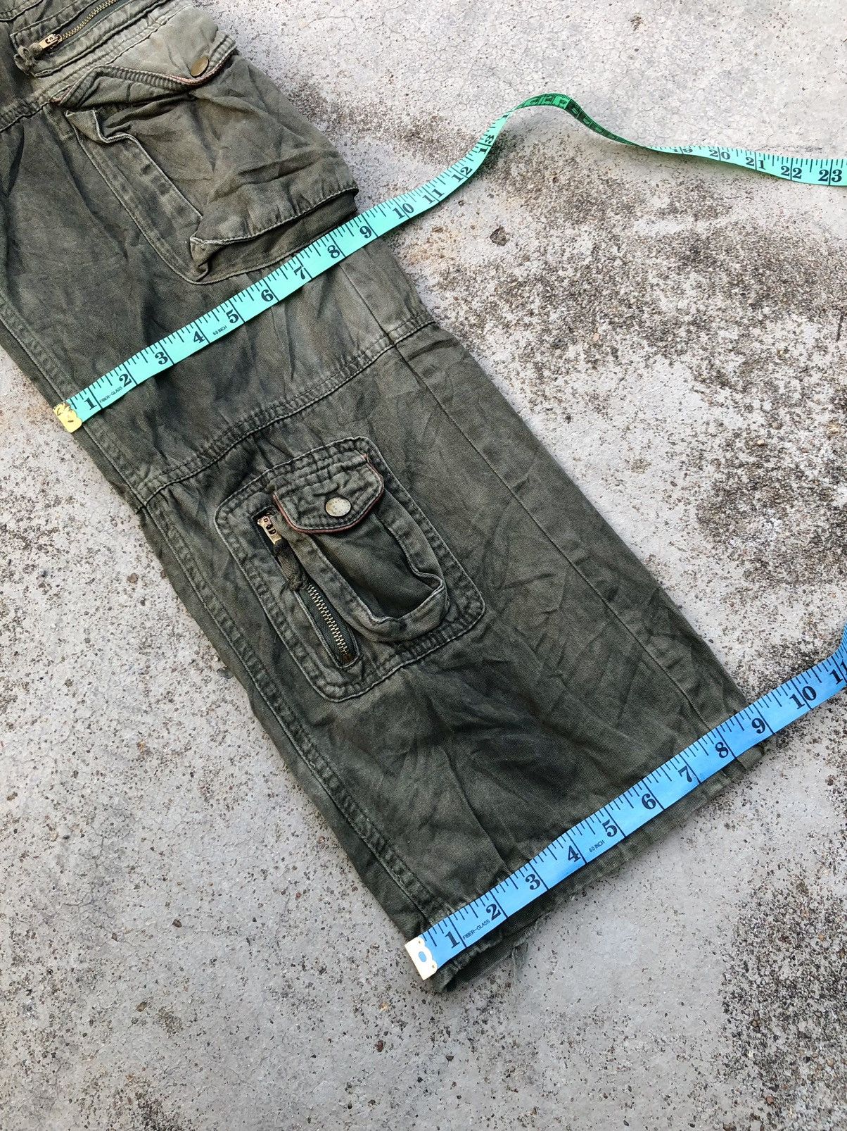 Japanese Brand WIDE LEG⚡️⚡️MULTIPOCKET SUN FADED GREEN PANT BY BOND&PEACE Size US 30 / EU 46 - 11 Thumbnail