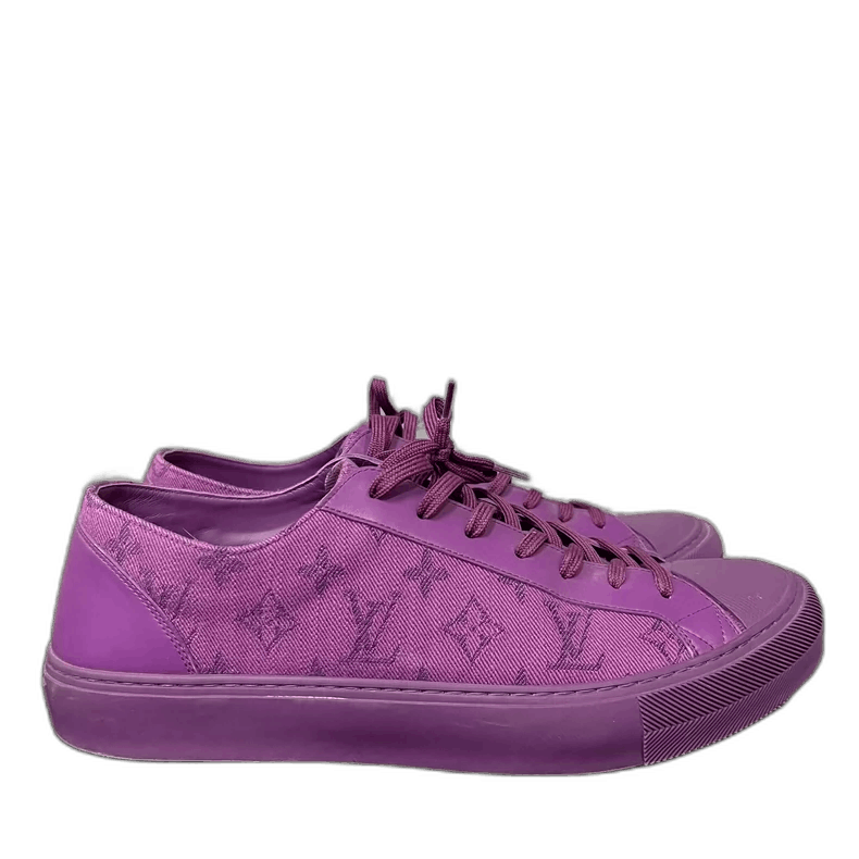 Louis Vuitton Louis Vuitton Purple Denim Sneakers Size 8.5 Size US 8.5 / EU 41-42 - 1 Thumbnail