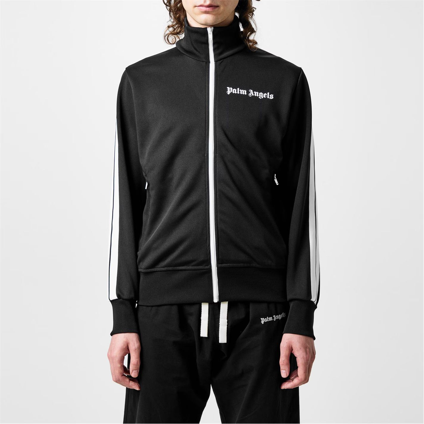 Palm Angels o1g2r1mq0426 Classic Tracksuit Jacket in Black Size US XXS / EU 40 - 2 Thumbnail