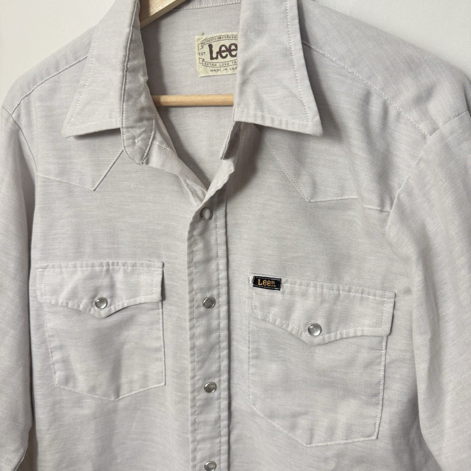 Lee Vintage LEE Western 70s Union Pearl Snap Cowboy Shirt Gray Size US L / EU 52-54 / 3 - 5 Thumbnail