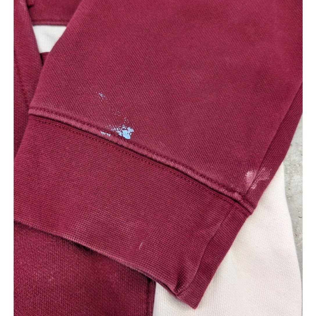 Nike × Vintage 2000s Nike Maroon & White Hockey Stars Hoodie Size US M / EU 48-50 / 2 - 8 Thumbnail