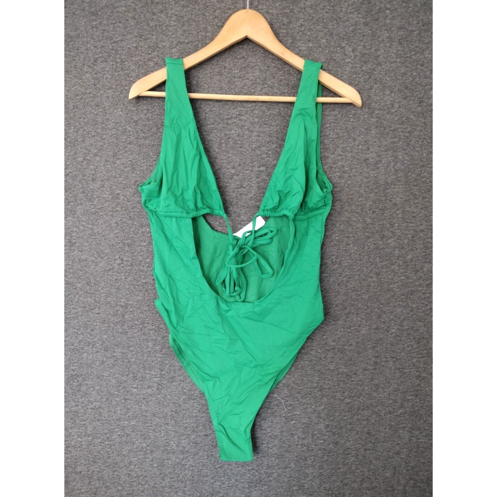 Triangl Toluca Swim One Piece Green L Women's Triangle Waist Wrap Open Tummy Size ONE SIZE - 2 Thumbnail