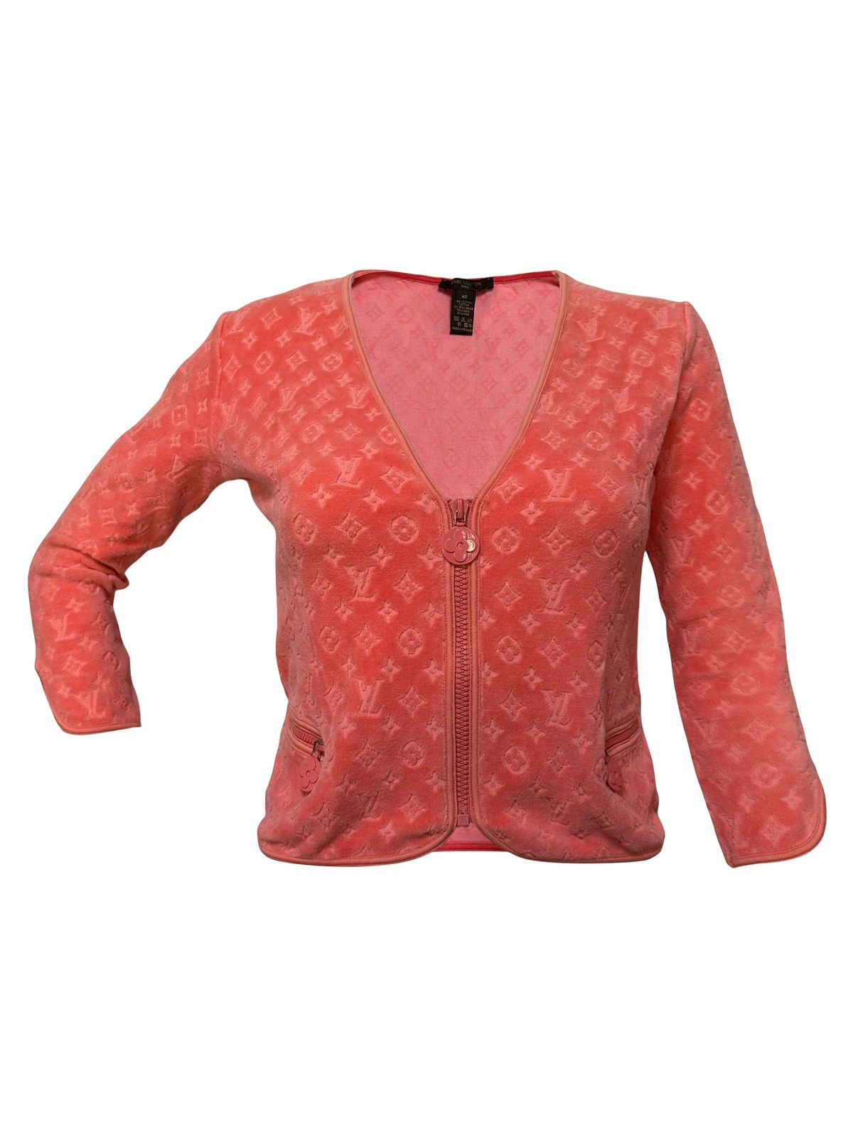 LOUIS VUITTON Terry Cloth Monogram Cardigan