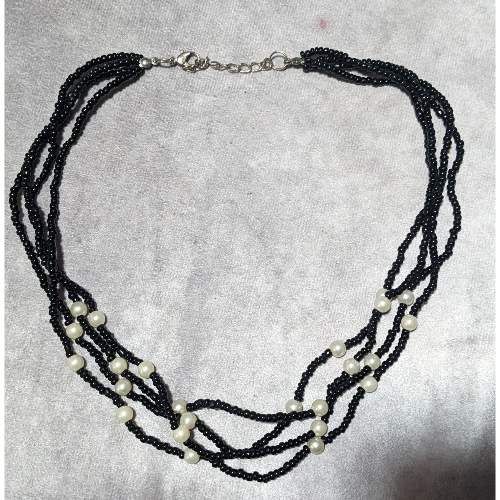 Other Black Glass Pearl Beaded Multilayer Necklace Size ONE SIZE - 10 Thumbnail