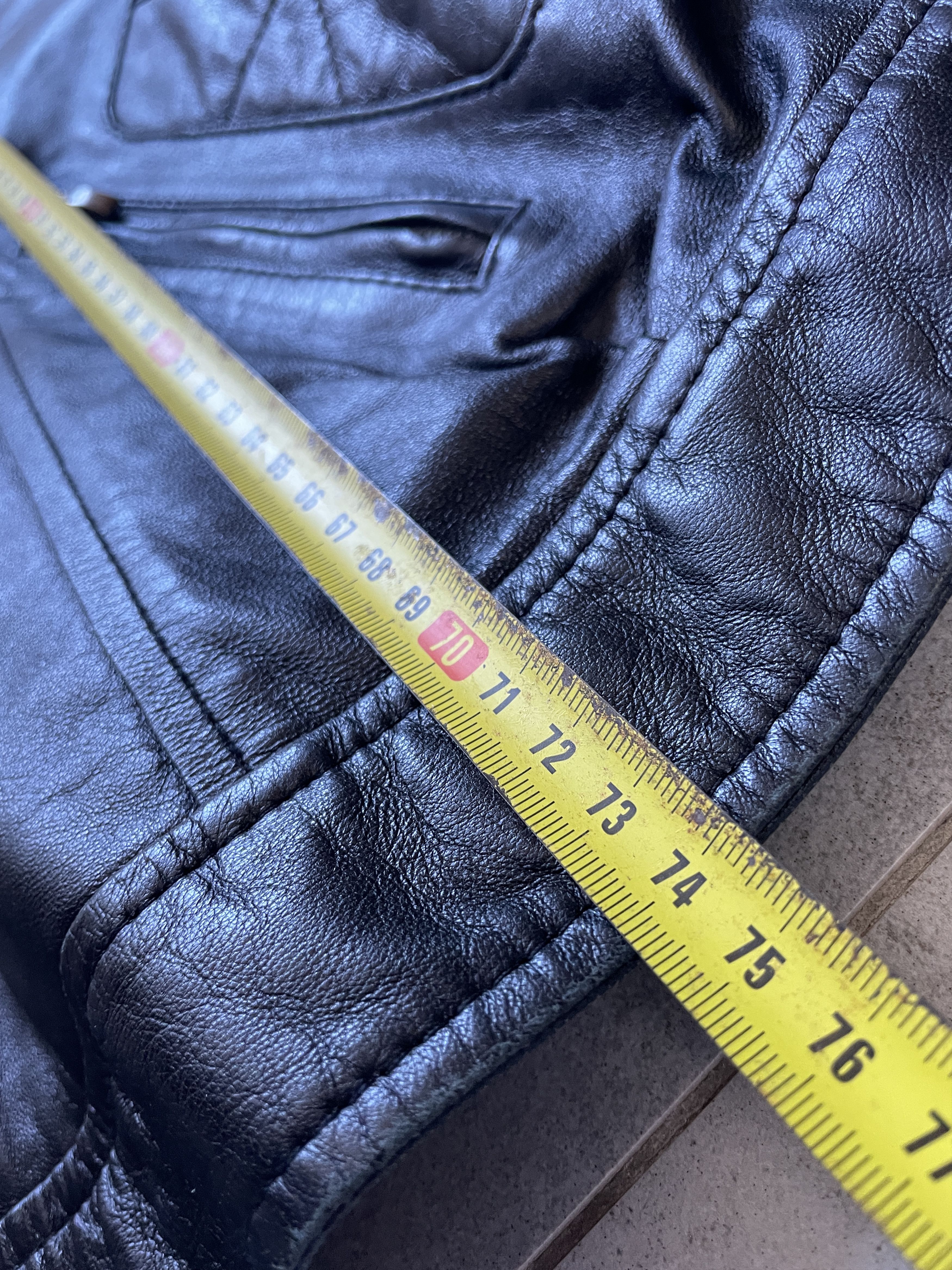 Vintage VINTAGE 90S BLACK BOXY LAMB LEATHER JACKET Size US XL / EU 56 / 4 - 5 Thumbnail