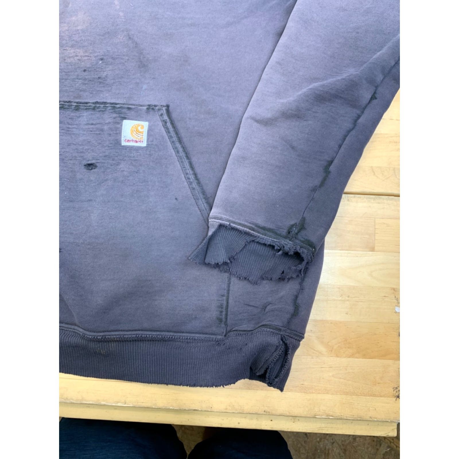 Carhartt Carhartt Hoodie Mens L Tall Blue Faded Distress Pullover 11797 Grunge Outdoor Winter Size US L / EU 52-54 / 3 - 3 Thumbnail