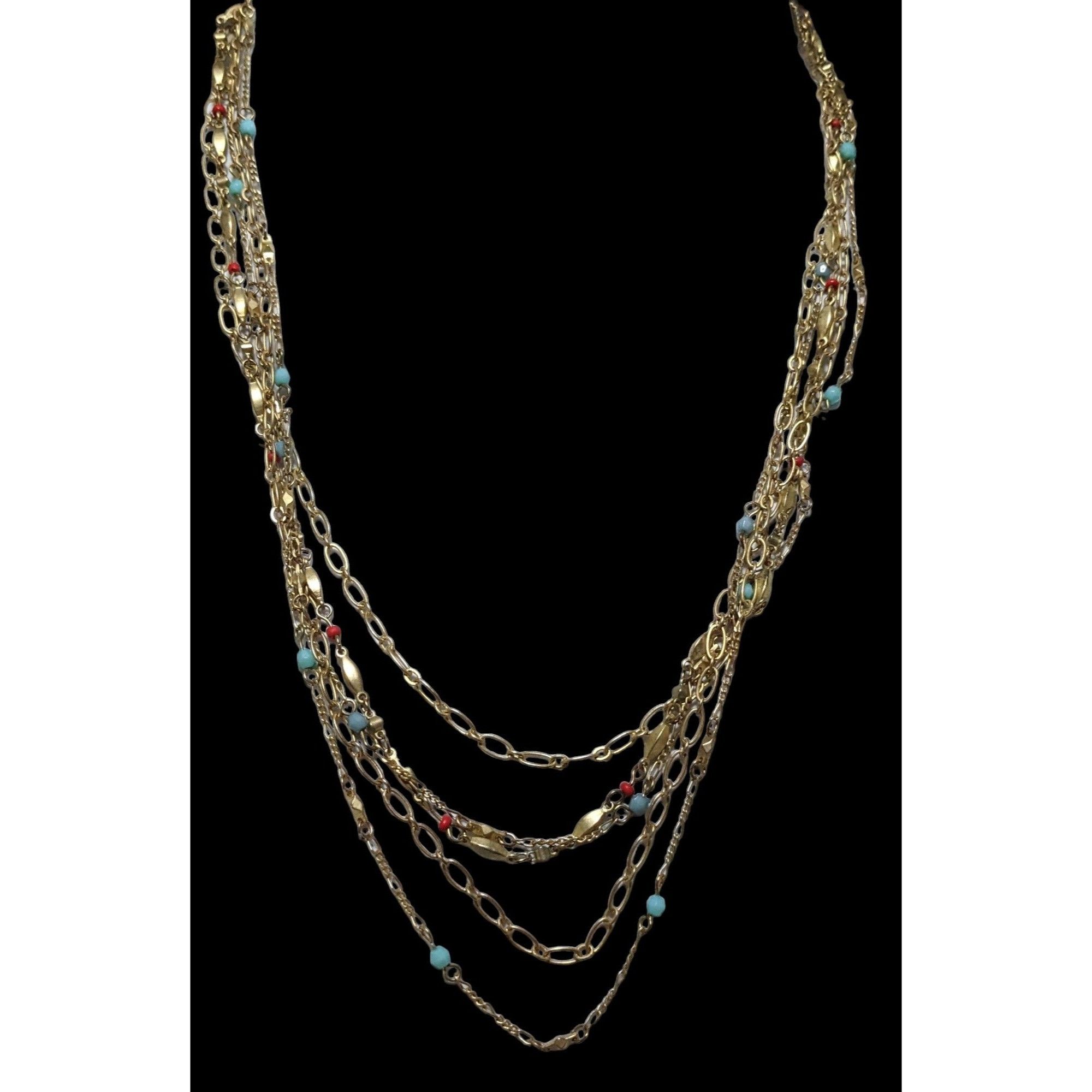 Other Bohemian Multilayer Chain Beaded Necklace Size ONE SIZE - 3 Thumbnail